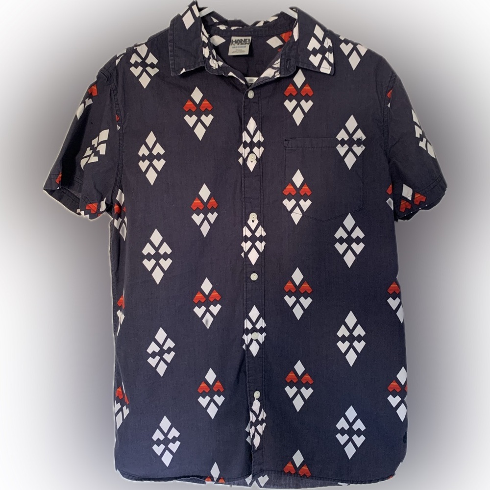 Hang Ten Men's Size M Short Sleeve Button-Down Shirt